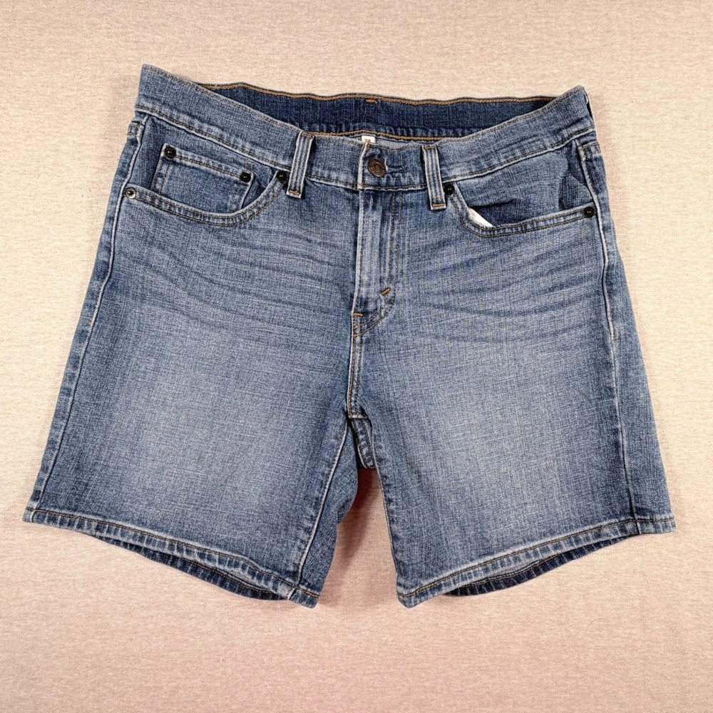 Levis Denim Shorts Women 28 Medium Wash Blue Jean Mid Rise Stretch 5" Summer